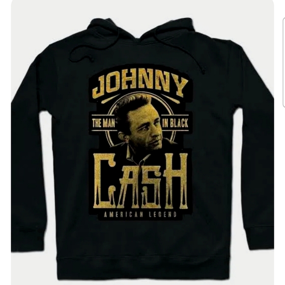 Gildan Other - NWOT Men's Johnny Cash Black Hoodie - American Legend